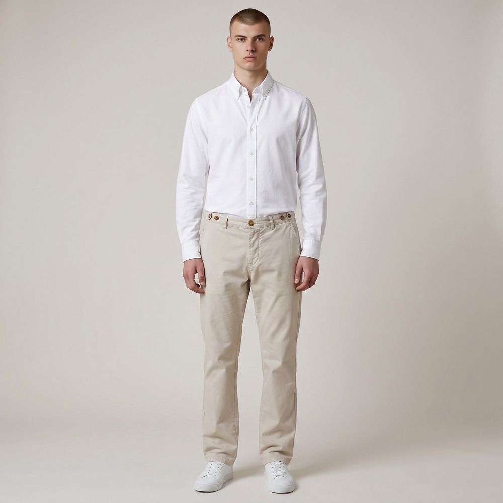 Brunello Cucinelli Chinos Pants Mens 48 IT 32 US Beige Cotton Straight Italy
